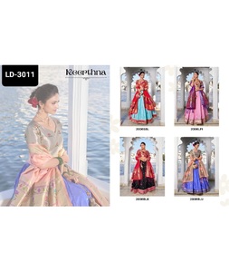 Style moderne tissage lourd Zari travail avec dentelle Lehenga Choli mariage indien et Festival porter des collections de vêtements traditionnels - Product Image 1