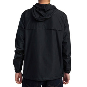 OEM Venta caliente de fábrica de poliéster de los hombres de media cremallera impresa Logo chaqueta para correr personalizado cortavientos chaqueta con capucha para los hombres - Product Image 2