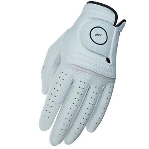 2025 Guantes de golf de cuero genuino Cabretta con logotipo personalizado Nuevo color personalizado Calidad Premium para protección de manos deportivas - Product Image 1