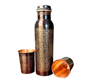 100% botellas de agua de cobre puro utensilios para beber directamente materiales de cobre viaje amigable gimnasio agua hirviendo cerveza - Product Image 2