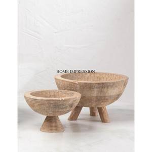 Calidad de lujo Arte creativo moderno Más elegante Diseñador único Mango Madera Hecho Mesa Centro de mesa Artículo de comida Cuenco de madera para servir - Product Image 2