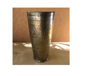 Elegant Handmade Embossed Copper Tumbler Custom Designed for Everyday Use Durable Metal Craftsmanship Eco-Friendly Drinking Gift - Product Image 2
