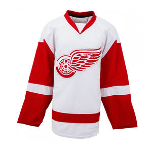 Maillot de hockey sur glace en polyester 100% de haute qualité OEM maillot de hockey sur glace personnalisé avec impression par sublimation et logo brodé - Product Image 3
