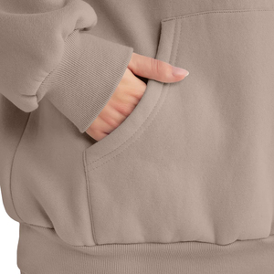 Survêtements d'hiver à capuche pour femmes de haute qualité, impression personnalisée, 100% coton respirant, vêtements de sport à manches longues - Product Image 6