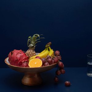 ชามสลัดผลไม้ทำจากไม้แบบใช้แล้วทิ้งอเนกประสงค์จานไม้แกะสลักแนววินเทจสำหรับเคาน์เตอร์ห้องครัวที่วางของตกแต่งจานข้าว - Product Image 3