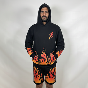 Custom Logo Plain Hoodies and Shorts Set Mens Track Unisex Sweatsuit 2 Piece Jogger Fitness Set Casual Fleece Hoodie Short Sets - Product Image 1