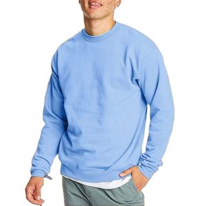 Sudadera de cuello redondo de manga larga para hombre, 50% algodón 50% poliéster, 300g, forro polar, suministro ODM, patrón liso, MADE BY HI 2026 - Product Image 3