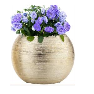 Vase à fleurs en métal finition bronze brossé moderne en gros, planteur de table décoratif, fait à la main, écologique, mariage de luxe - Product Image 4