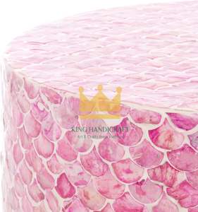 Mesa auxiliar artesanal de nácar-Muebles con incrustaciones artesanales vietnamitas para decoración de interiores - Product Image 5