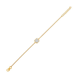 Popular high quality 925 sterling silver white topaz white enamel <b>bracelets</b> jewelry for gifts ladies and girl - Product Image 3