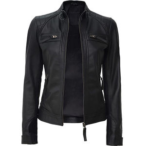 Chaqueta de Piel de Oveja para Mujer, Moderna, Suave y Cómoda, para Uso Diario, con Forro de Algodón - Product Image 4