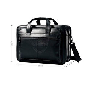 2025 último diseño al por mayor de cuero genuino 100% bolsa de ordenador portátil de alta calidad precio barato bolsa de cuero para ordenador portátil para Unisex - Product Image 2