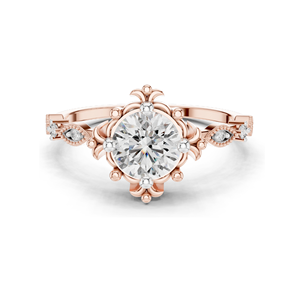 Anillo de Diamante Cultivado en Laboratorio de 1.04 CT para Mujer, Claridad VVS-VS, Color EF, Oro de 18KT, 14KT, 10KT y Plata 925, Rosa, Amarillo, Blanco - Product Image 2