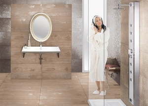 Azulejos de Porcelana de 600x1200mm, Diseño Europeo Moderno, Antideslizantes, para Interiores, Color Marrón Brentwood - Product Image 2