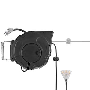 Kabeltrommel-Verlängerung kabel-NEMA 5-15 14AWG SJT 25ft 125V 15A beleuchteter Stecker - Product Image 2