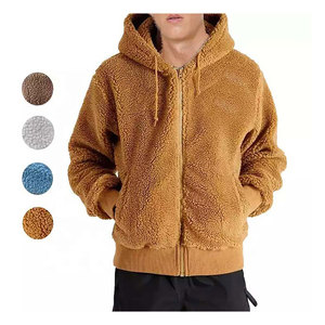 Sudadera con capucha de lana Sherpa con forro interior para hombre al por mayor con personalización completa en la mejor tela básica mezcla de algodón - Product Image 3