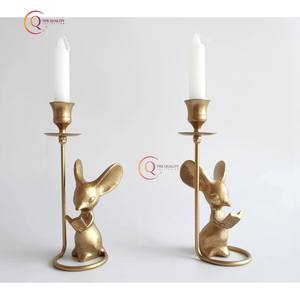 เชิงเทียนโลหะสำหรับตกแต่งในโบสถ์ที่วางเทียนสีทองโต๊ะทำมือและตกแต่งงานแต่งงานที่วางเมาส์ดีไซน์ - Product Image 1