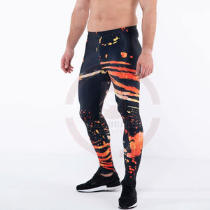 Leggings de gymnastique taille haute XL XXL pour hommes pantalon de compression à séchage rapide taille élastique collants de course à pied coupe ajustée été ODM Spandex - Product Image 6