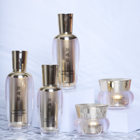 CreBeau Silk Peptide, Set Facial Coreano de 5 Pasos con Doble Función Hidratante, Antienvejecimiento, Antiarrugas, Iluminador, con Extracto de Perla
