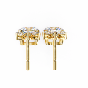 Boucles d'oreilles uniques en or 18 carats avec diamant de laboratoire, boucles d'oreilles de qualité supérieure - Product Image 3