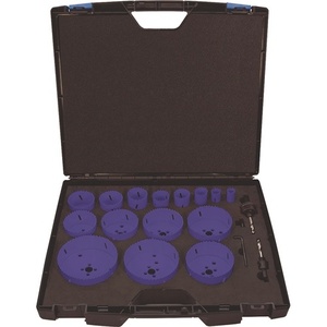 Hole Saw Set 17-Piece 19-114mm <b>38mm</b> Cutting Depth HSS-Co8 by TECWERK - Product Image 1