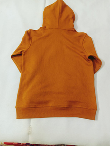 Men's <b>Orange</b> Pullover <b>Hoodie</b> Solid Color Hooded Sweatshirt with Kangaroo Pocket Drawstring Casual Long Sleeve - Product Image 4