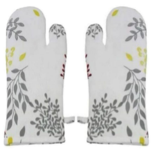 100% Organic Cotton Custom Printed Chef Cooking Gloves Heat Resistant Oven Mitts for Kitchen <b>BBQ</b> Microwave-Eco-Friendly - Product Image 1