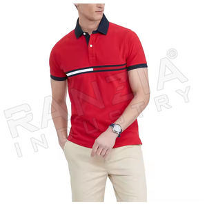 OEM Custom Logo Men's <b>Clothing</b> Polo Short Sleeves Stripes Quick Dry <b>Golf</b> Polo T Shirts Hot Sale With High Quality - Product Image 3