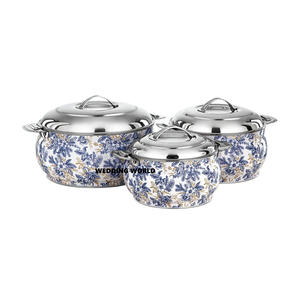 Set Of Three Metal Casseroles Excellent Quality Handmade Fancy Kitchen Ware Home Ware <b>Table</b> Ware New Wholesale Metal Casseroles - Product Image 1