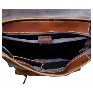 Vintage Fashionable PU <b>Leather</b> PC <b>Backpack</b> Anti-Theft Waterproof 20-39L <b>Large</b> Capacity Travel Unisex Daily Carry - Product Image 6