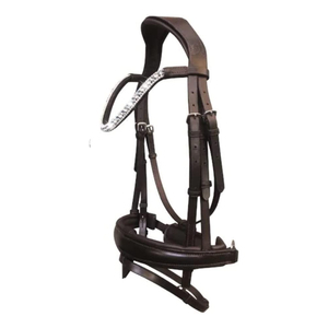 Un fournisseur indien propose une bride multifonctionnelle Lumiere Equestrian Anastasia Brown Leather Bridle Racing Western Horse Bridle à bas prix - Product Image 1