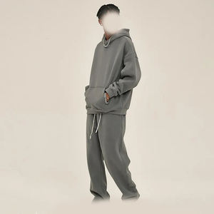 Alta calidad conjunto Puff estampado Mujer Sudadera con capucha y Jogger conjunto al por mayor logotipo personalizado unisex Sudadera con capucha y pantalones de chándal - Product Image 5