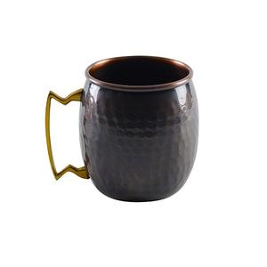 Mug à eau de forme ronde au design fabuleux, couleur cuivre noir, pour jus de citron vert et de menthe, avec travail martelé, en gros - Product Image 4