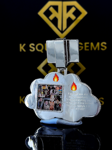 Pendentif Hip Hop personnalisé, lettre personnalisée, pendentif en moissanite à coupe ronde brillante, pendentif en argent 925 pour rappeurs Hip Hop pour hommes - Product Image 5