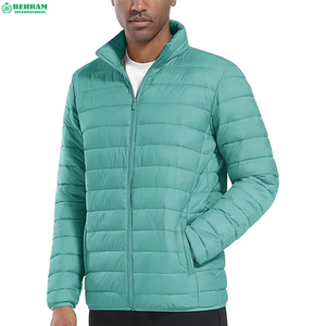 Veste matelassée d'extérieur pour homme en fibre de bambou 100 %, coupe-vent, respirante, écologique, chaude, confortable, brodée – Vente en gros usine - Product Image 2