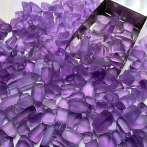 Ametyste naturelle Rose de France, pierres précieuses en vrac, taille triligne et ovale, haute qualité, 0,5-2 grammes, Bolivie - Product Image 1