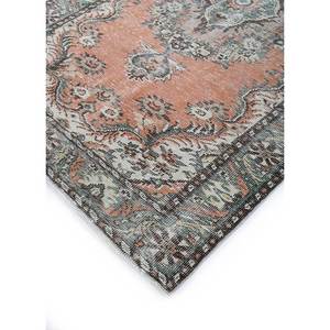 พรมขนสัตว์ทอมือลายเมดัลเลียนสีแดงและสีส้มขนาดใหญ่สไตล์วินเทจสำหรับห้องนั่งเล่น ห้องโถง หรือห้องนอน-Pae-499 - Product Image 2