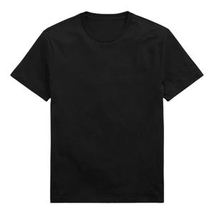 T-shirt en coton uni à manches courtes pour homme, t-shirt graphique tricoté personnalisé avec logo pour hommes - Product Image 1