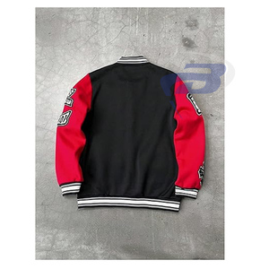 Vestes pour hommes Urban Street Bomber Jacket Hommes Hiver Broderie Lourde Réversible Coupe-Vent Avant Logo Fermeture À Glissière Veste - Product Image 2