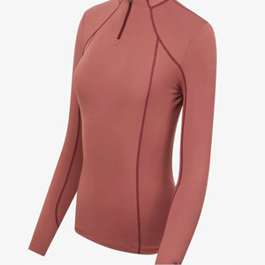 Chemise équestre personnalisée de meilleure qualité extensible en tissu technique doux couche de base haut en gros chemises d'équitation - Product Image 2