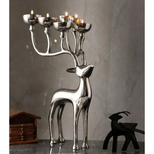 Bougeoir décoratif de candélabre de fête de mariage élégant bougeoir en argent pour la décoration de la maison bougeoir de noël - Product Image 4