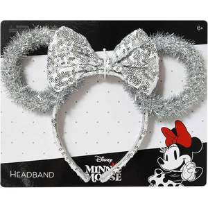 PRÊT À LA VENTE H.E.R. Accessoires Licenciés Originaux Minnie Mouse : Bandeau d'oreilles en guirlande avec nœud à paillettes, pour coiffure de déguisement scintillante - Product Image 1