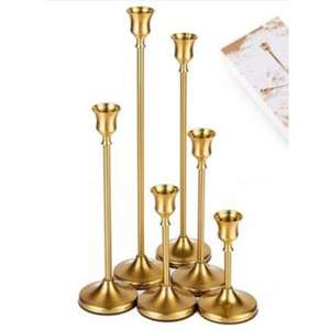 เชิงเทียนทองเหลืองโบราณที่มีการแกะสลักระดับพรีเมียมและรูปลักษณ์ทันสมัยสำหรับการตั้งค่าบ้านและรูปแบบการตกแต่งสไตล์วินเทจ - Product Image 5