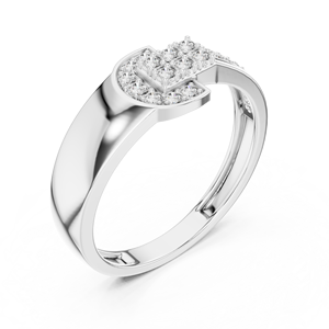 10K <b>Adjustable</b> <b>Silver</b> <b>Ring</b> with Crystal Stone Fashion Jewelry - Product Image 3