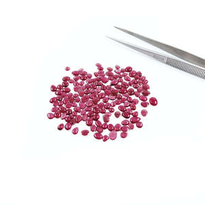 Cabochons plats en rubis naturel de Bangkok, polis, tailles variées, taille brillant, pierres précieuses en vrac, pierre de lune, turquoise, opale, couleur rouge - Product Image 3