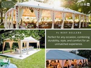 La mejor tienda portátil para eventos al aire libre, elegante estilo romántico, diseño clásico de marquesina recién llegado para bodas y fiestas - Product Image 3