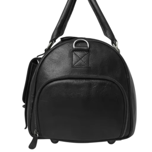 Sac de voyage en cuir pleine fleur noir Voyager Noir, sac de voyage haut de gamme de Divine International - Product Image 1