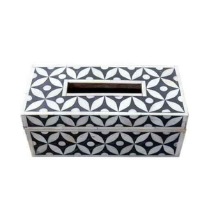 Porte-serviettes en bois et incrustations d'os, design nouveau, taille personnalisée, forme carrée, porte-papier mouchoir, prix le plus bas - Product Image 1