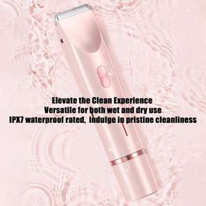 Rasoir électrique pour femmes avec double lame, épilation humide et sèche, tondeuse bikini étanche pour jambes et bras - IPX7 lavable - Product Image 5