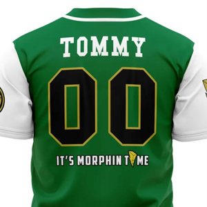 Custom Baseball Jersey Green White Team Uniform Personalized Name Number Custom Logo 100% Polyester Quick Dry V-neck Sportswear - Product Image 3